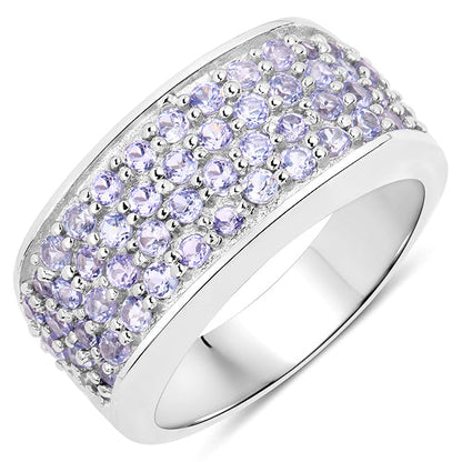 1.42 Carat Genuine Tanzanite .925 Sterling Silver Ring by Bids.com