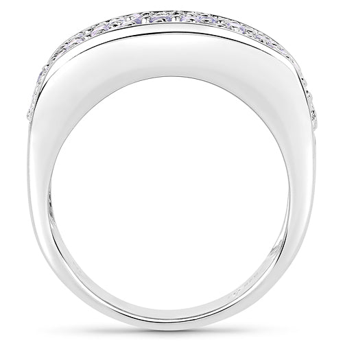 1.42 Carat Genuine Tanzanite .925 Sterling Silver Ring by Bids.com