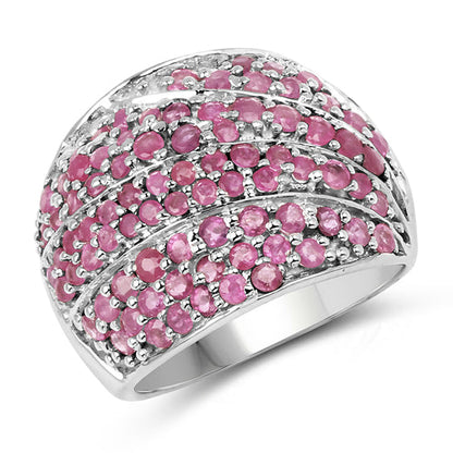 2.97 Carat Genuine Ruby .925 Sterling Silver Ring by Bids.com