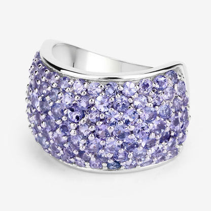 4.22 Carat Genuine Tanzanite .925 Sterling Silver Ring by Bids.com