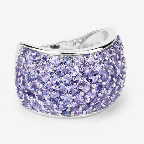 4.22 Carat Genuine Tanzanite .925 Sterling Silver Ring by Bids.com