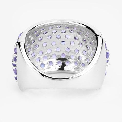 4.22 Carat Genuine Tanzanite .925 Sterling Silver Ring by Bids.com