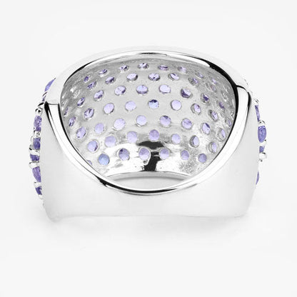 4.22 Carat Genuine Tanzanite .925 Sterling Silver Ring by Bids.com