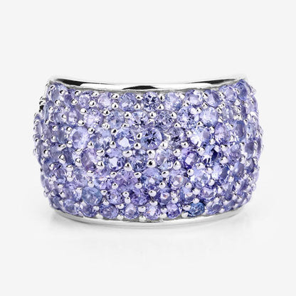 4.22 Carat Genuine Tanzanite .925 Sterling Silver Ring by Bids.com