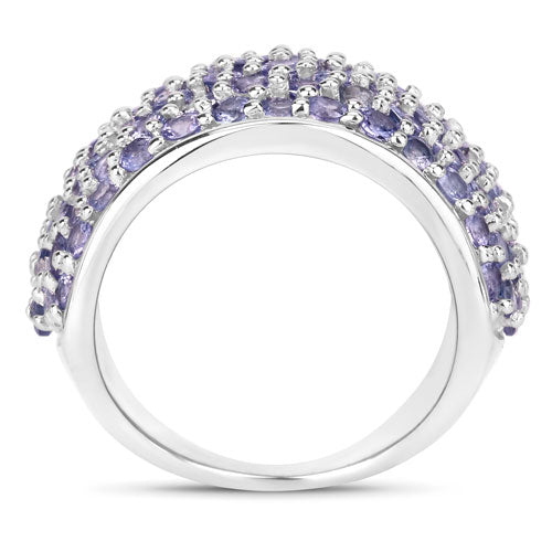 4.22 Carat Genuine Tanzanite .925 Sterling Silver Ring by Bids.com