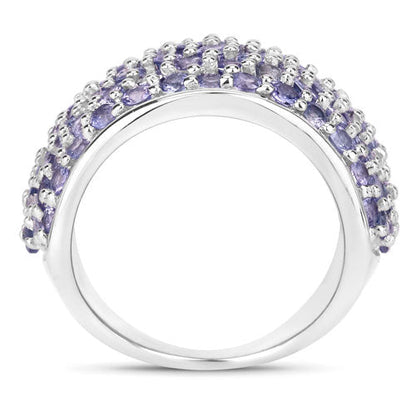 4.22 Carat Genuine Tanzanite .925 Sterling Silver Ring by Bids.com