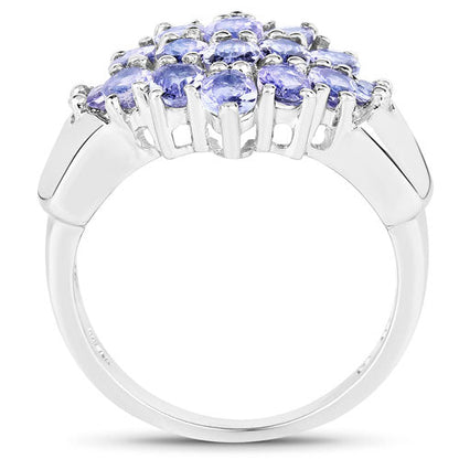 2.45 Carat Genuine Tanzanite .925 Sterling Silver Ring by Bids.com