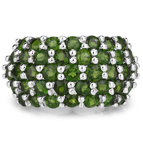 5.04 Carat Genuine Chrome Diopside .925 Sterling Silver Ring by Bids.com