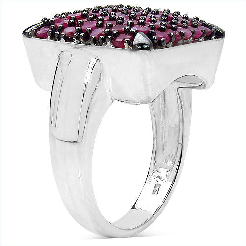 3.15 Carat Genuine Ruby .925 Sterling Silver Ring by Bids.com