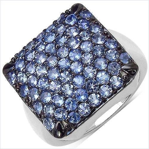 2.21 Carat Genuine Tanzanite .925 Sterling Silver Ring by Bids.com