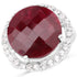 13.10 Carat Dyed Ruby and White Topaz .925 Sterling Silver Ring by Bids.com