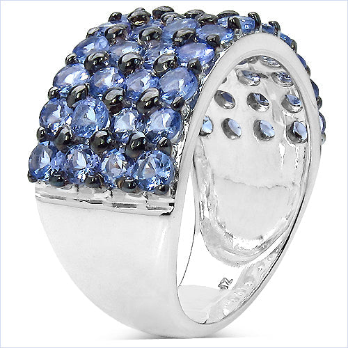 3.08 Carat Genuine Tanzanite .925 Sterling Silver Ring by Bids.com