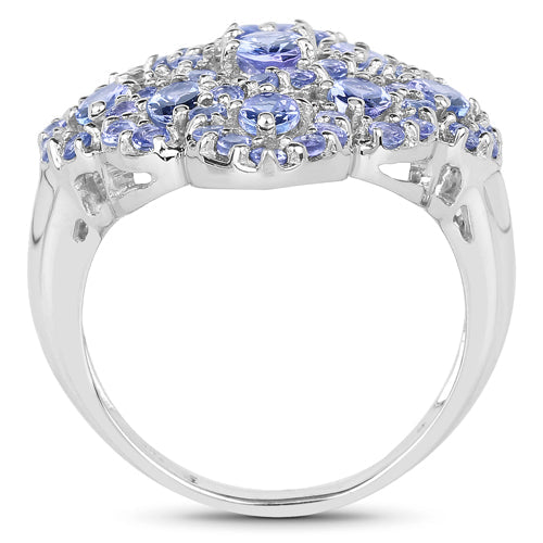 3.31 Carat Genuine Tanzanite .925 Sterling Silver Ring by Bids.com
