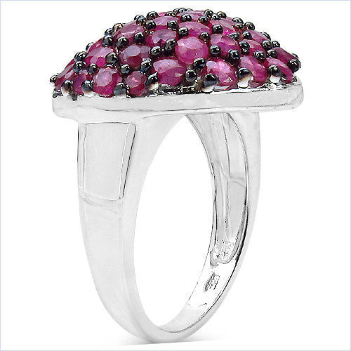 3.53 Carat Genuine Ruby .925 Sterling Silver Ring by Bids.com