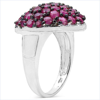 3.53 Carat Genuine Ruby .925 Sterling Silver Ring by Bids.com