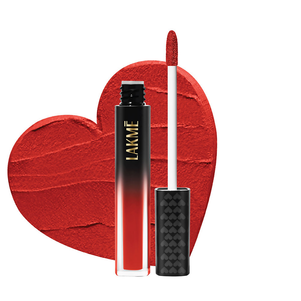 Lakme Xtraordin-Airy Velvet Matte Lip Mousse - New Flame Red