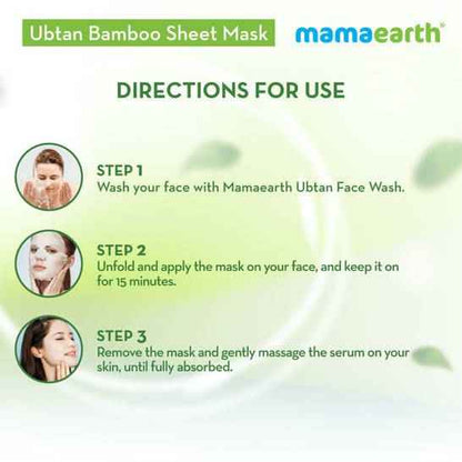 Mamaearth Ubtan Bamboo Sheet Mask with Turmeric &amp; Saffron