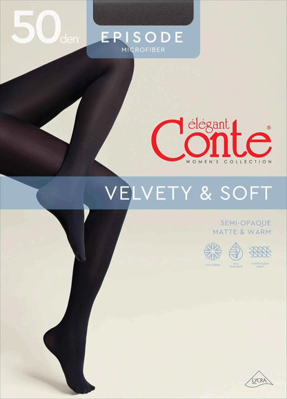 Tights Conte Episode 50 Den - Microfibra Matte Opaque