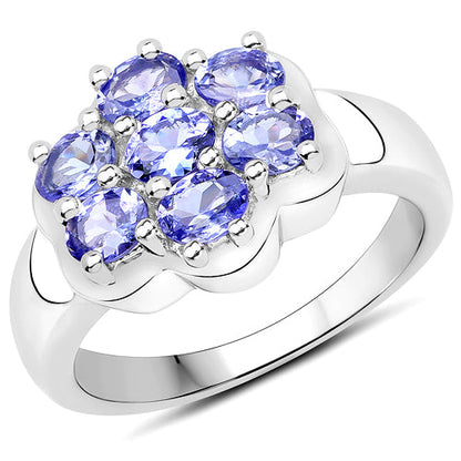 1.19 Carat Genuine Tanzanite .925 Sterling Silver Ring by Bids.com