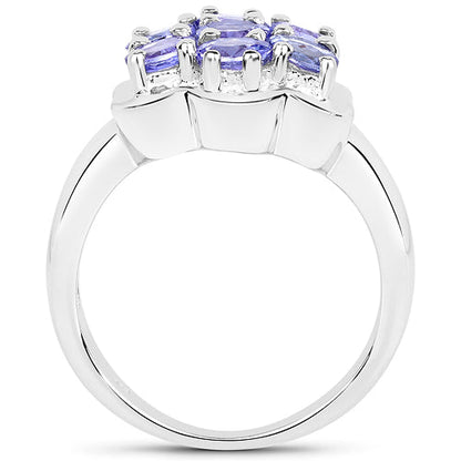 1.19 Carat Genuine Tanzanite .925 Sterling Silver Ring by Bids.com