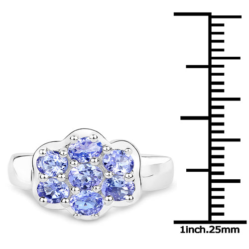 1.19 Carat Genuine Tanzanite .925 Sterling Silver Ring by Bids.com