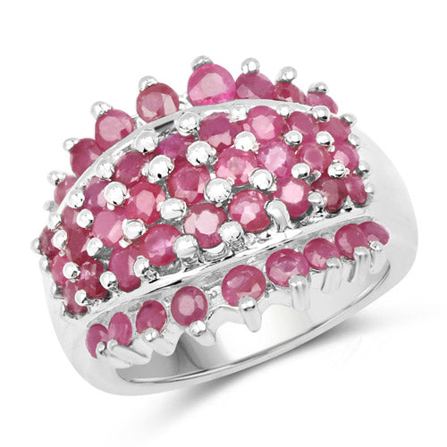 2.70 Carat Genuine Ruby .925 Sterling Silver Ring by Bids.com