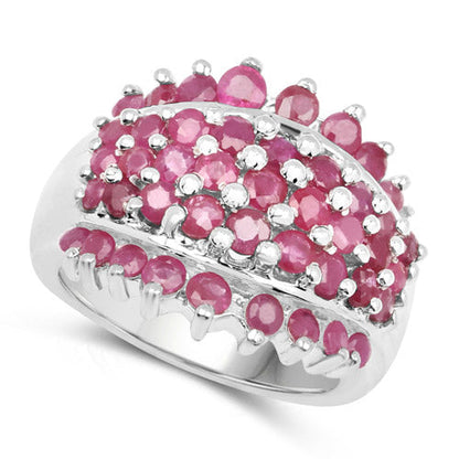 2.70 Carat Genuine Ruby .925 Sterling Silver Ring by Bids.com