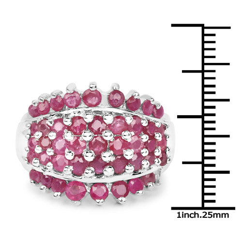 2.70 Carat Genuine Ruby .925 Sterling Silver Ring by Bids.com