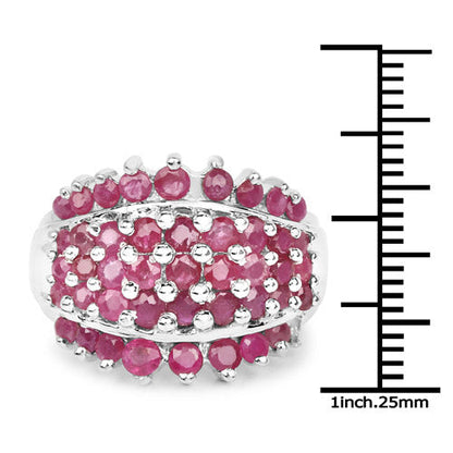 2.70 Carat Genuine Ruby .925 Sterling Silver Ring by Bids.com