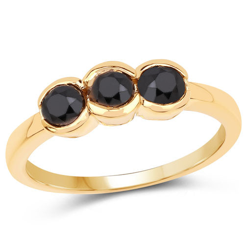 1.16 Carat Genuine Black Diamond .925 Sterling Silver Ring by Bids.com