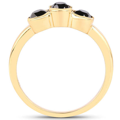 1.16 Carat Genuine Black Diamond .925 Sterling Silver Ring by Bids.com