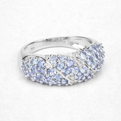 1.48 Carat Genuine Tanzanite .925 Sterling Silver Ring by Bids.com