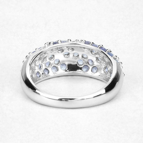 1.48 Carat Genuine Tanzanite .925 Sterling Silver Ring by Bids.com