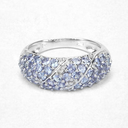 1.48 Carat Genuine Tanzanite .925 Sterling Silver Ring by Bids.com