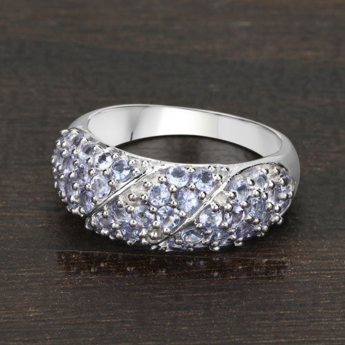 1.48 Carat Genuine Tanzanite .925 Sterling Silver Ring by Bids.com