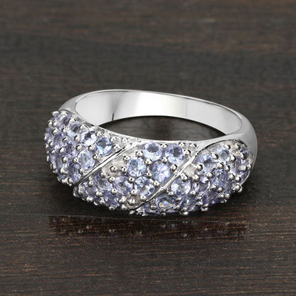 1.48 Carat Genuine Tanzanite .925 Sterling Silver Ring by Bids.com