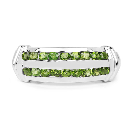 0.72 Carat Genuine Chrome Diopside .925 Sterling Silver Ring  DestGlow