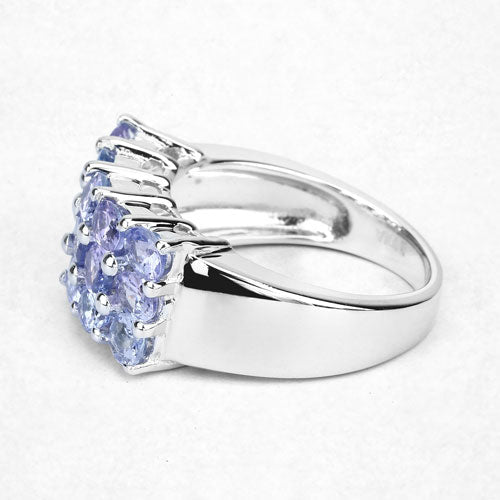 2.55 Carat Genuine Tanzanite .925 Sterling Silver Ring by Bids.com