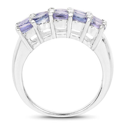 2.55 Carat Genuine Tanzanite .925 Sterling Silver Ring by Bids.com