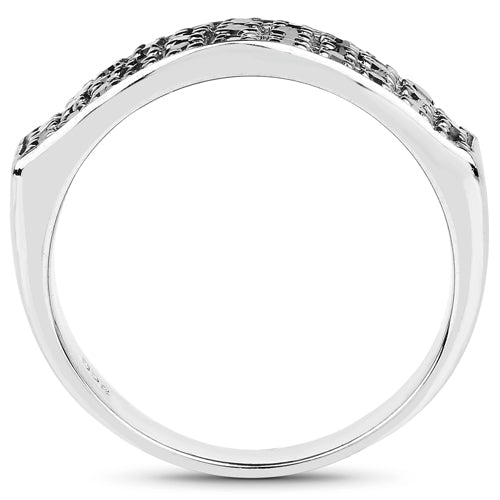 0.35 Carat Genuine Black Diamond .925 Sterling Silver Ring by Bids.com