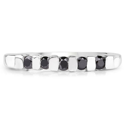 0.50 Carat Genuine Black Diamond .925 Sterling Silver Ring by Bids.com