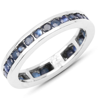 2.00 Carat Genuine Blue Sapphire .925 Sterling Silver Ring by Bids.com
