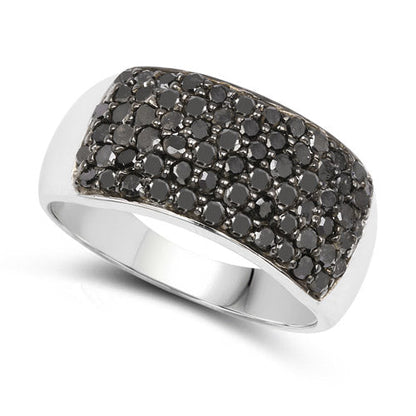 1.21 Carat Genuine Black Diamond .925 Sterling Silver Ring by Bids.com