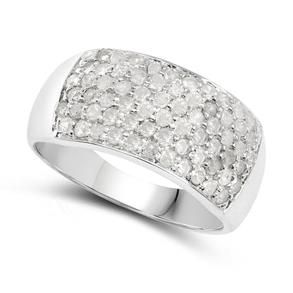 1.21 Carat Genuine White Diamond .925 Sterling Silver Ring by Bids.com