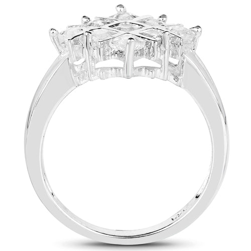 1.08 Carat Genuine White Sapphire .925 Sterling Silver Ring by Bids.com