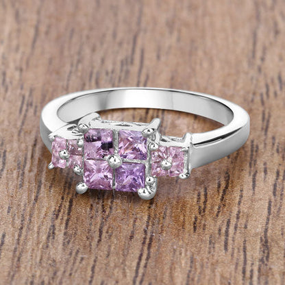0.96 Carat Genuine Pink Sapphire .925 Sterling Silver Ring by Bids.com