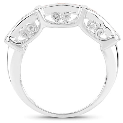 1.08 Carat Genuine Orange Sapphire .925 Sterling Silver Ring by Bids.com