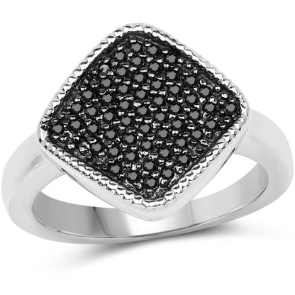 0.24 Carat Genuine Black Diamond .925 Sterling Silver Ring by Bids.com