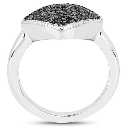 0.24 Carat Genuine Black Diamond .925 Sterling Silver Ring by Bids.com