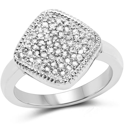 0.23 Carat Genuine White Diamond .925 Sterling Silver Ring by Bids.com